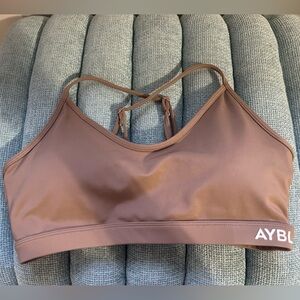 AYBL Mauve Brown Strappy Sports Bra